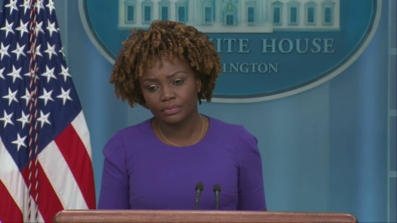 White House press secretary Karine Jean-Pierre said during a briefing on Thursday that she has to "be very careful" when discussing legislation that would ban TikTok from government devices.