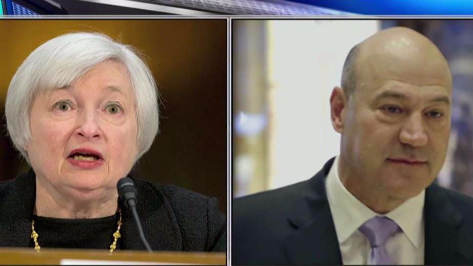 Fed Chair Janet Yellen meets with Gary Cohn at White House