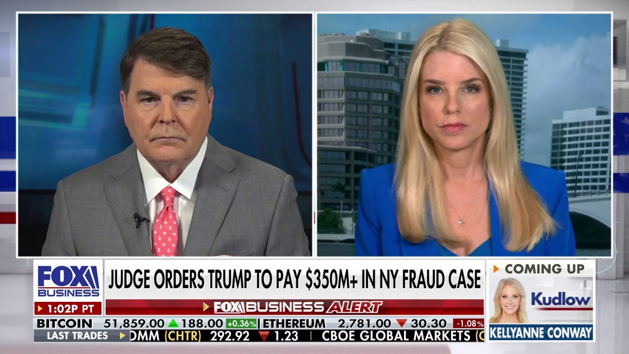 "Kudlow" panelists Pam Bondi and Gregg Jarrett react to a judge ordering former President Trump to pay more than $350 million in a New York fraud case.