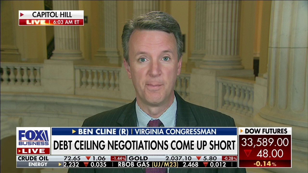 Rep. Ben Cline, R-Va., discusses the negotiations over the debt ceiling and Rep. James Comer's press conference on alleged Biden family influence peddling.