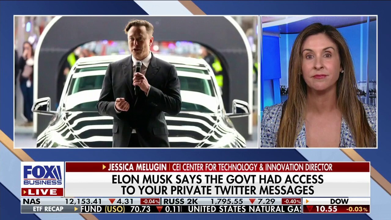 Tech expert Jessica Melugin discusses Twitter CEO Elon Musk's concerns about artificial intelligence and his claims the U.S. government had access to Twitter DMs on ‘The Evening Edit.’