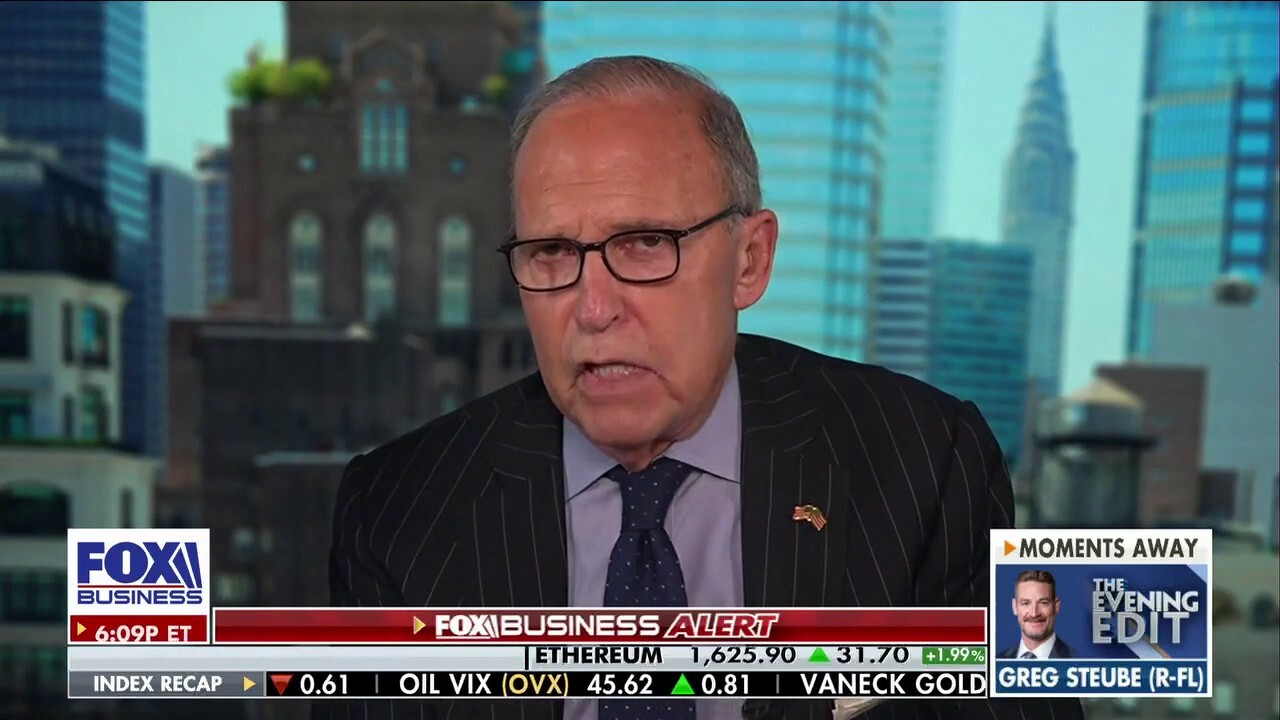 FOX Business host Larry Kudlow joins 'The Evening Edit' to discuss a possible rail strike and President Biden touting the Inflation Reduction Act.