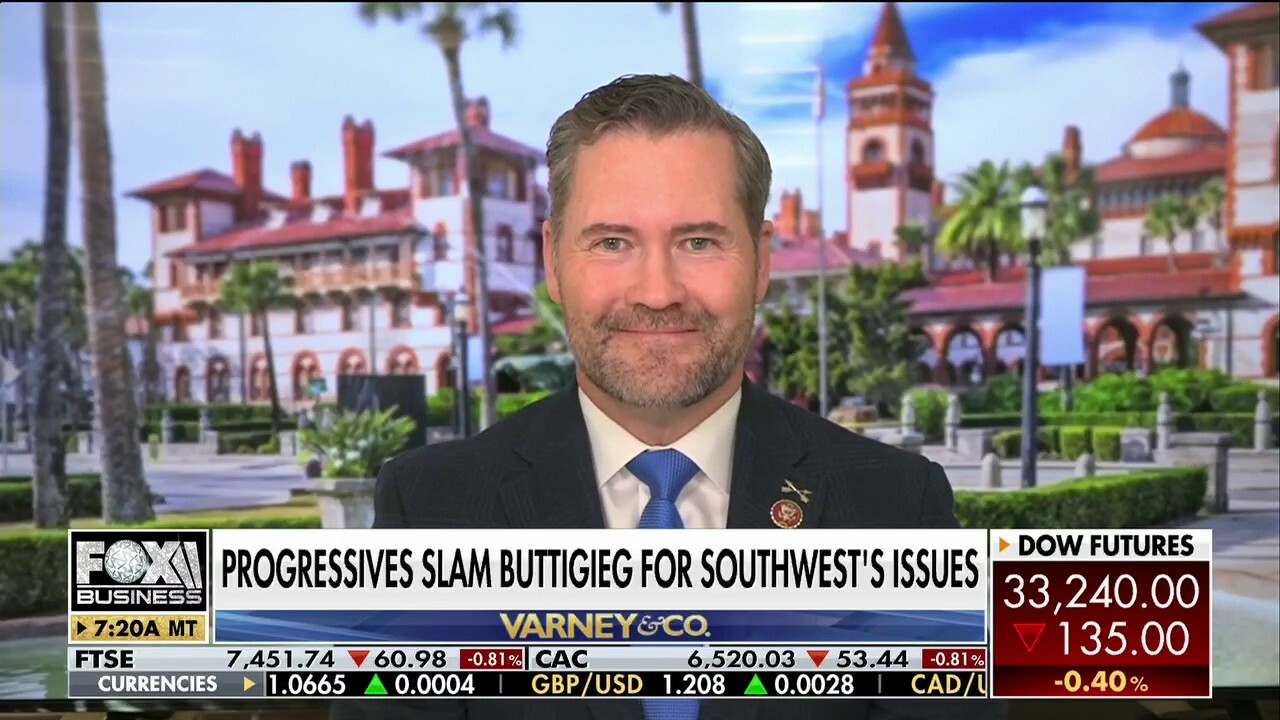 Florida Republican Rep. Michael Waltz slams Pete Buttigieg and the Biden administration for their mismanagement of the transportation industry on ‘Varney & Co.’ 