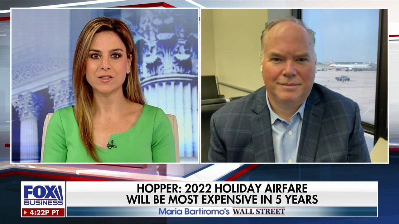 Frontier Airlines CEO Barry Biffle weighs in on reports airfare for the 2022 holiday season will be the most expensive in five years, claiming planes will 'sell out' on 'Maria Bartiromo's Wall Street.'