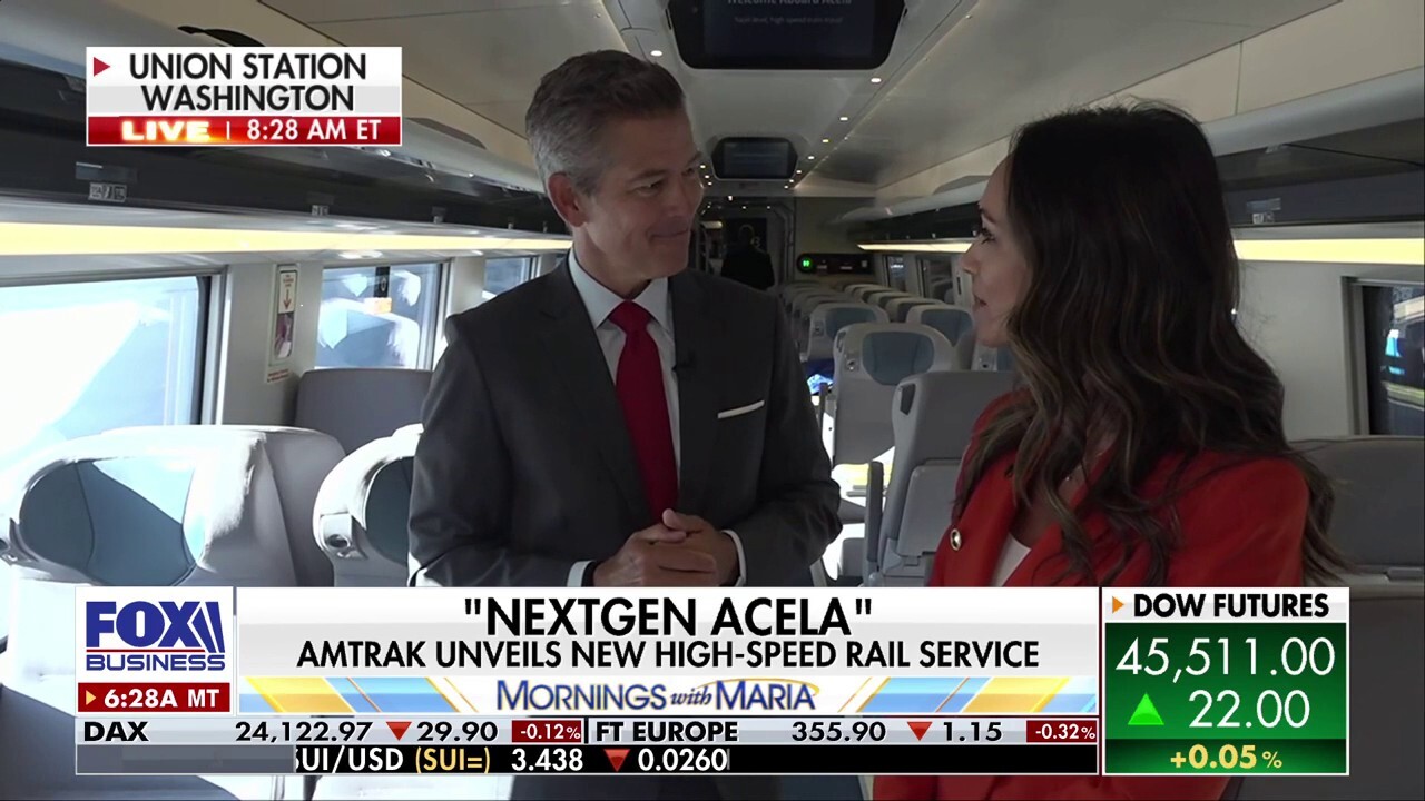 FOX Business' Lydia Hu reports on the opening of Amtrak's high-speed rail service with U.S. Transportation Secretary Sean Duffy.