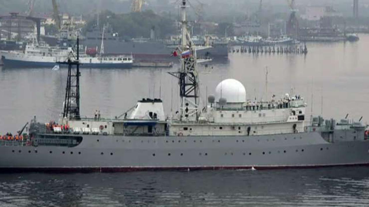 Russian spy ship loiters 30 miles off Connecticut coast