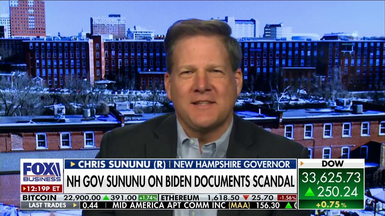 New Hampshire Republican Gov. Chris Sununu reacts to the new batch of classified documents found at Biden's home and discusses a possible 2024 presidential run on 'Cavuto: Coast to Coast.'