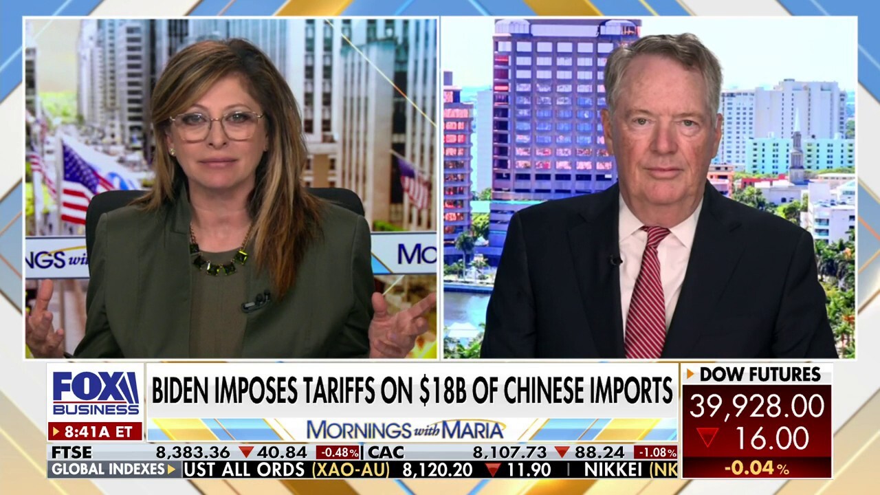 Former U.S. trade representative Robert Lighthizer sounds off on Bidens plan to impose tariffs on $18 billion worth of Chinese imports.
