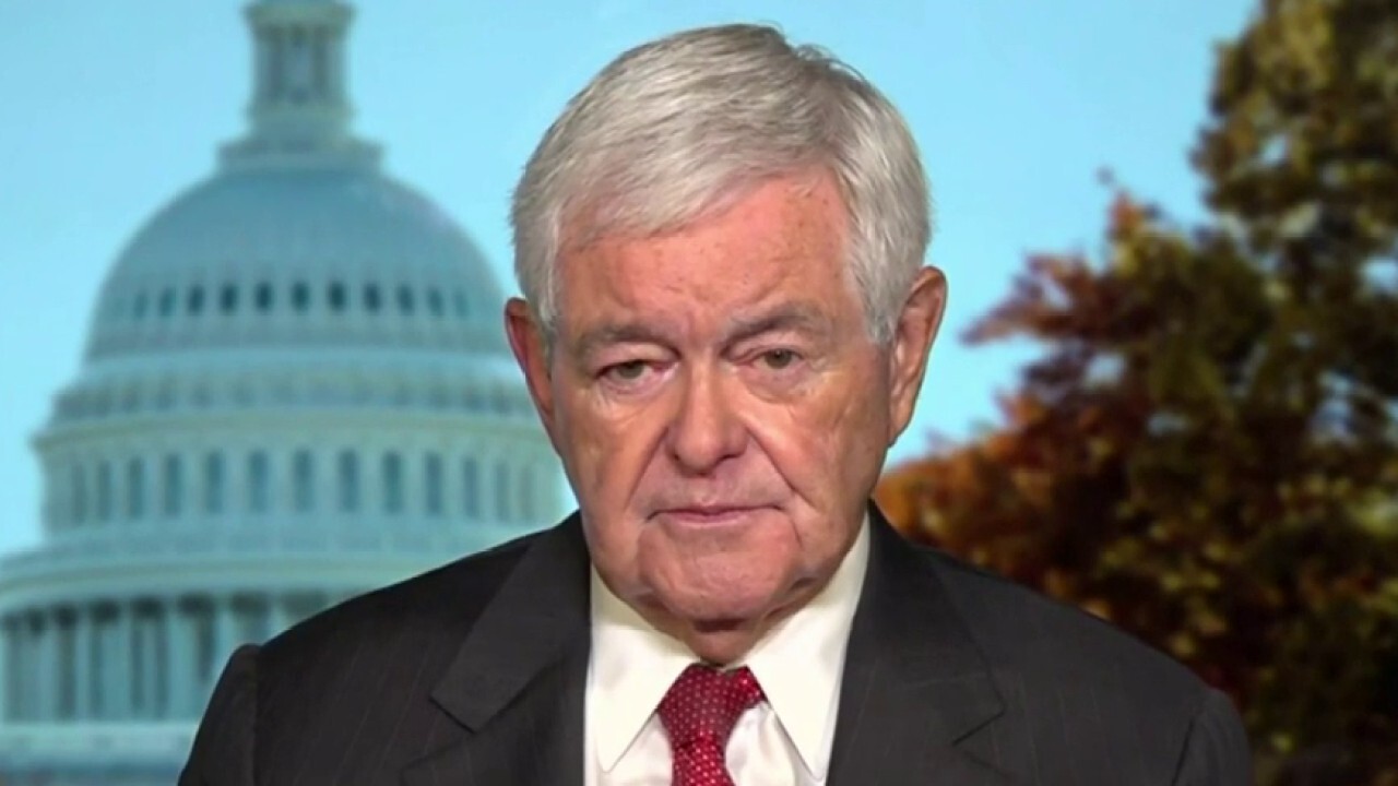 Former House Speaker Newt Gingrich discusses Trumps progress in the 2024 election polls, failed red waves and House Speaker Mike Johnsons handling of government spending.