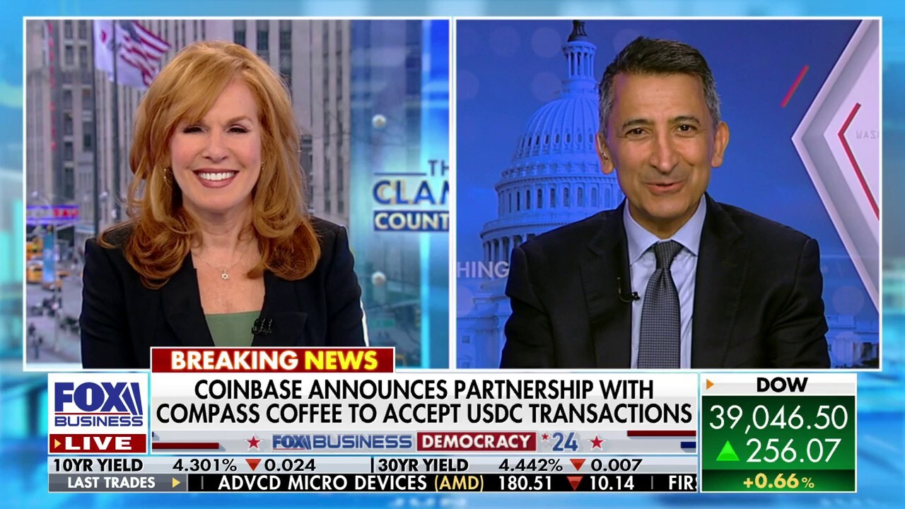 Coinbase’s chief policy officer discusses coffee chain accepting crypto on 'The Claman Countdown.'