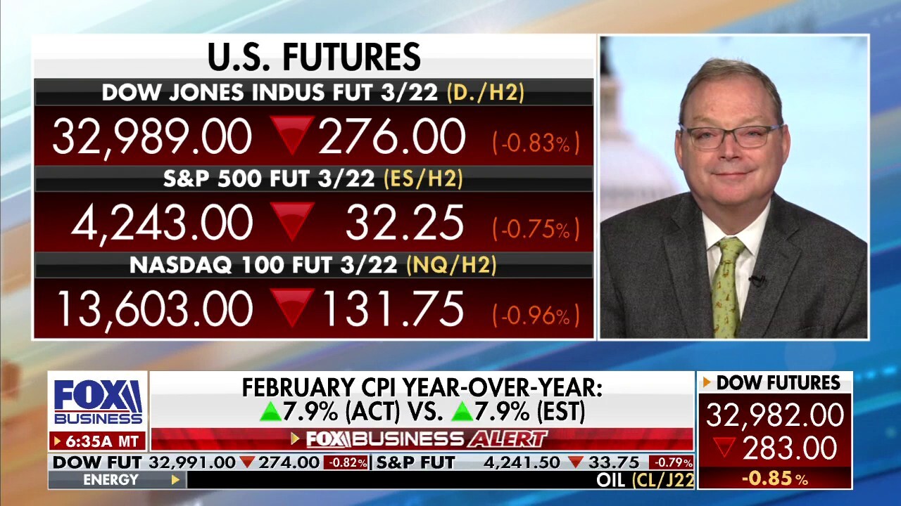 Former Chairman of the Council of Economic Advisers Kevin Hassett weighs in on the Labor Department's inflation report for February, noting that 'wages aren't keeping up with prices,' which means 'real incomes are going down.'