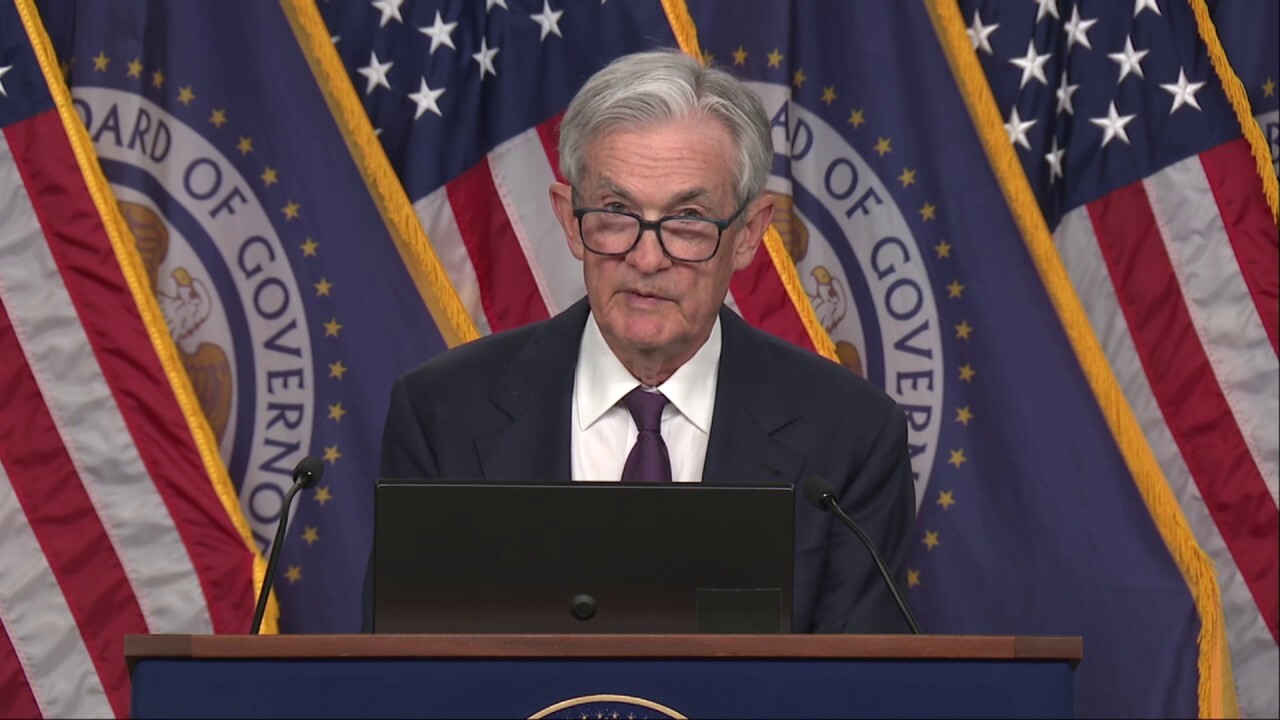 Federal Reserve Chairman Jerome Powell speaks after the central bank's May meeting.