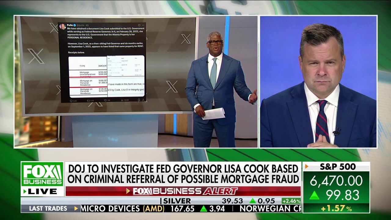 Federal Housing Finance Agency director Bill Pulte discusses the alleged mortgage fraud committed by Federal Reserve Governor Lisa Cook on ‘Making Money.’