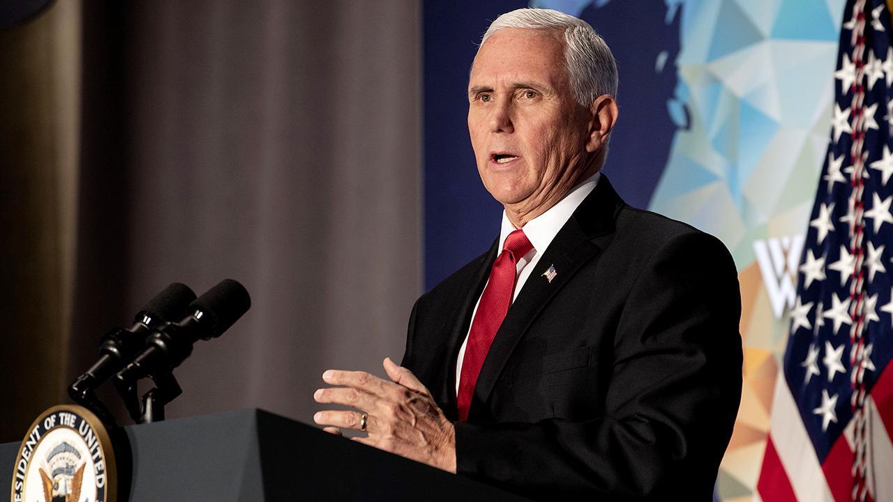 Pence strikes firm tone in China speech