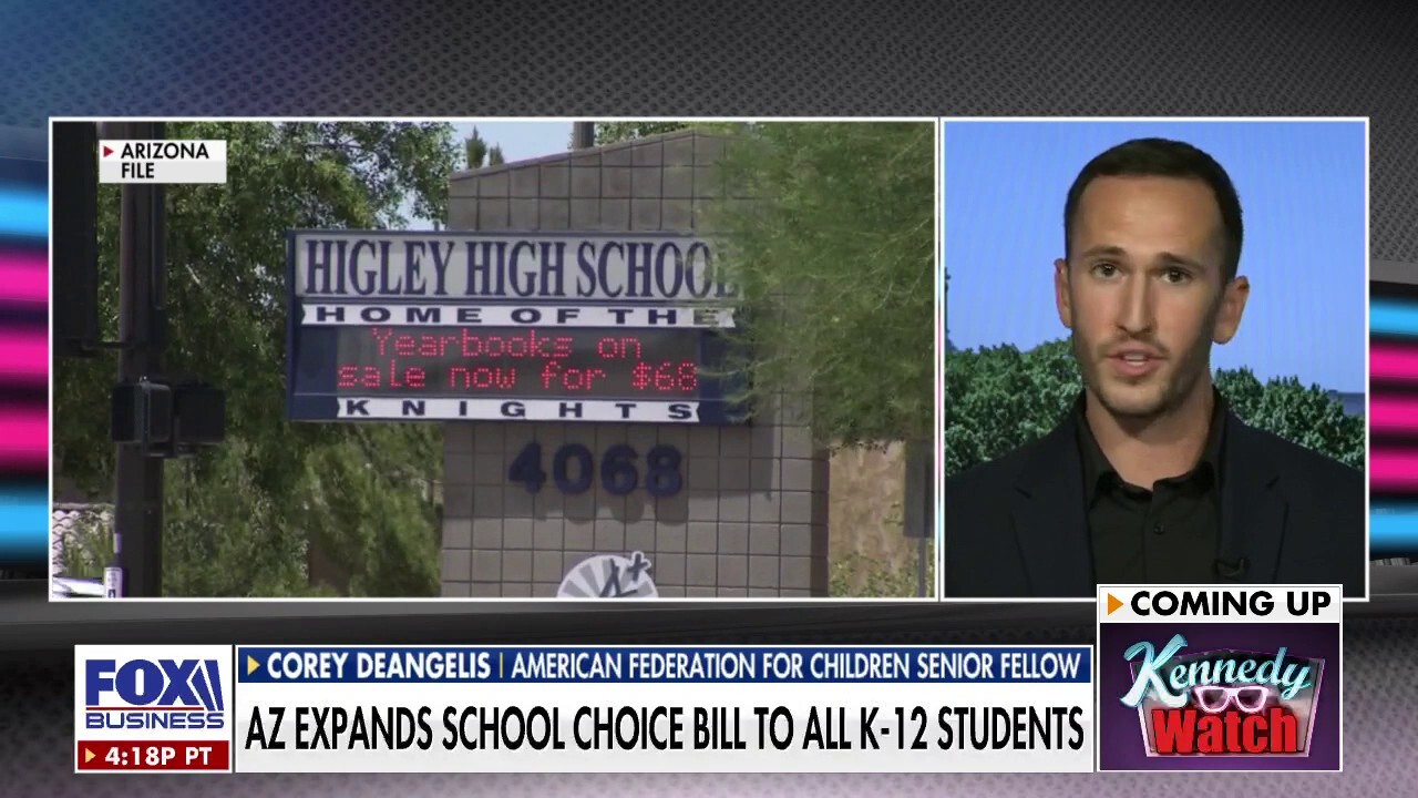 Corey DeAngelis, national director of research at the American Federation for Children, joins 'Kennedy' to discuss an Arizona bill that expands school choice funding to all 1.1 million K-12 students in the state.