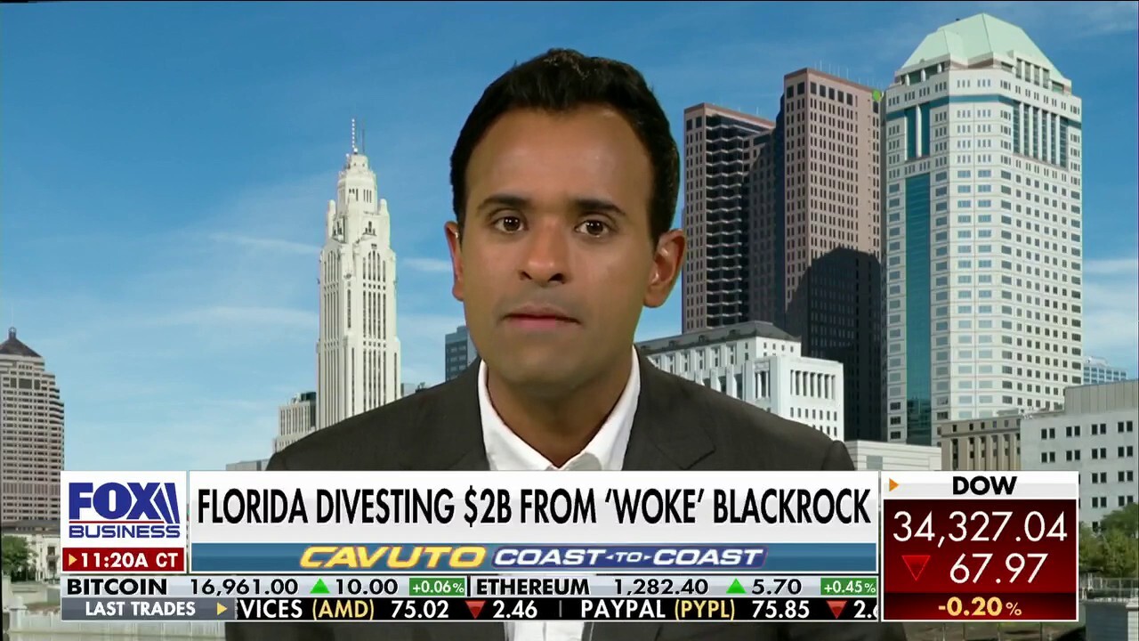 Strive founder and Executive Chairman Vivek Ramaswamy reacts to Florida’s decision to divest billions of dollars in BlackRock because of their ESG investing on ‘Cavuto: Coast to Coast.’