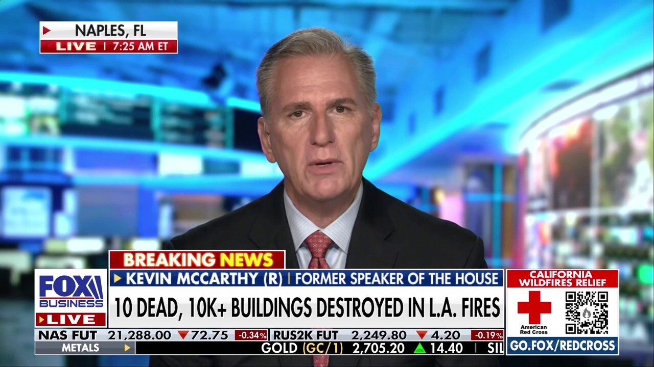 Former House Speaker Kevin McCarthy weighs in on the latest news emerging from the devastating fires that have ravaged California. 