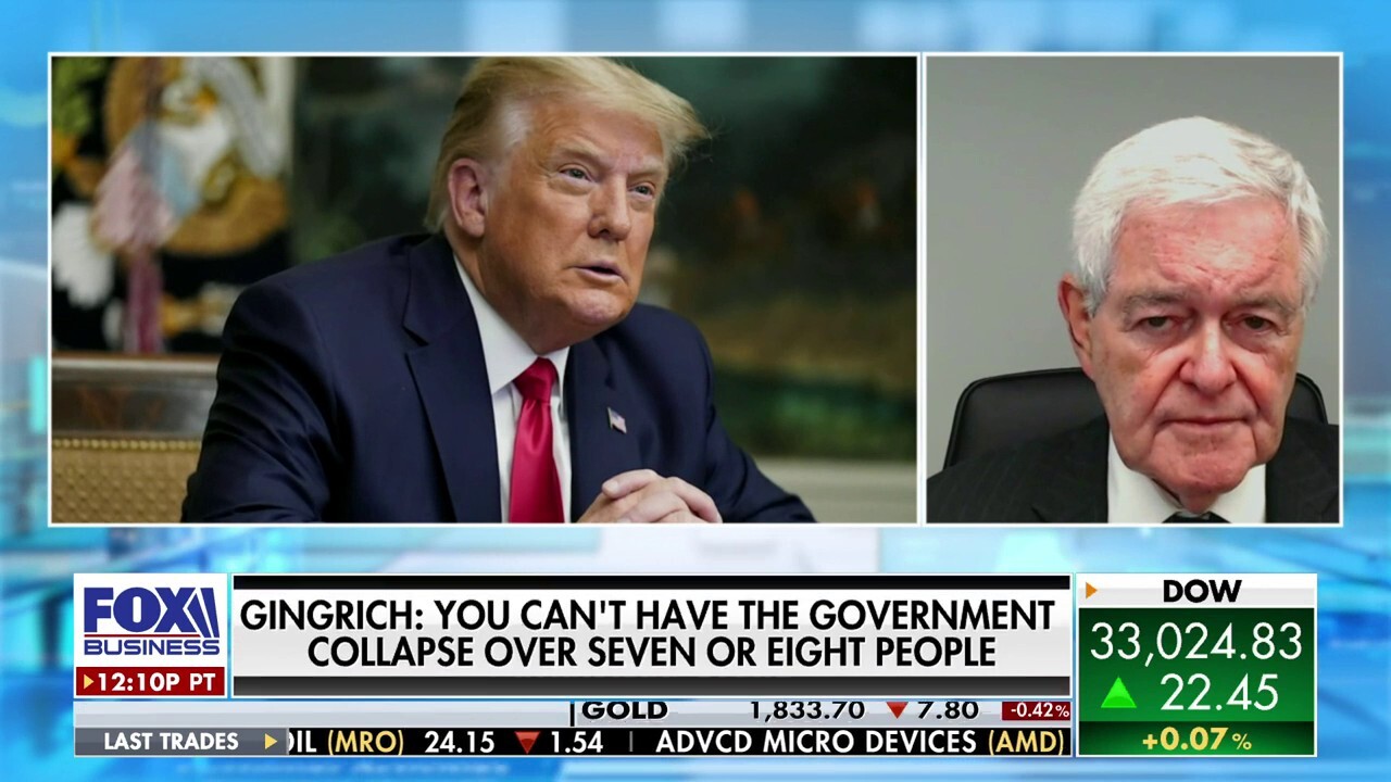 Former House Speaker Newt Gingrich reacts to the fight following the ousting of Rep. Kevin McCarthy on ‘The Claman Countdown.’