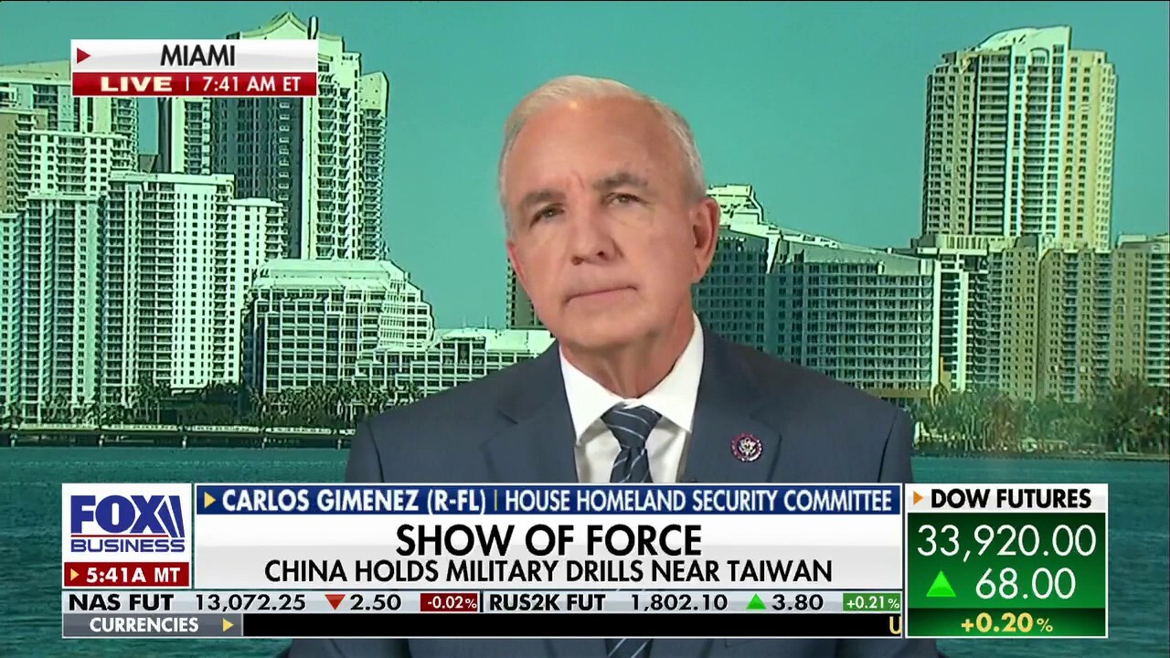 Taiwan indicated its prepared to 'fight' against a Chinese invasion: Rep. Carlos Gimenez