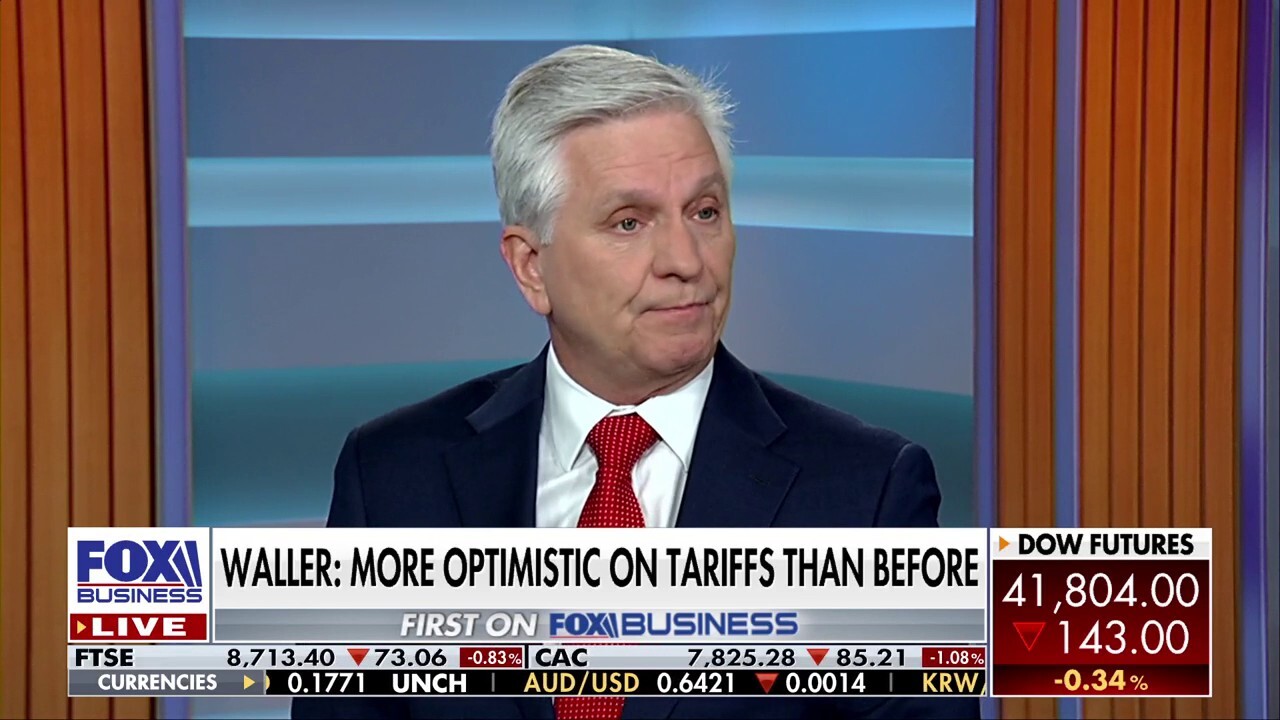 Federal Reserve Governor Christopher Waller sits down with FOX Business White House correspondent Edward Lawrence to discuss the impact of President Donald Trump's tariffs on the U.S. economy and his outlook for rate cuts.