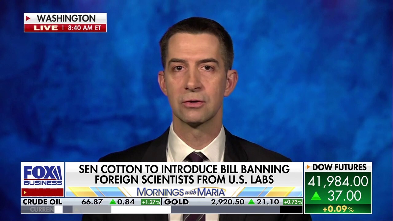 Sen. Tom Cotton aims to ban foreign scientists from US labs