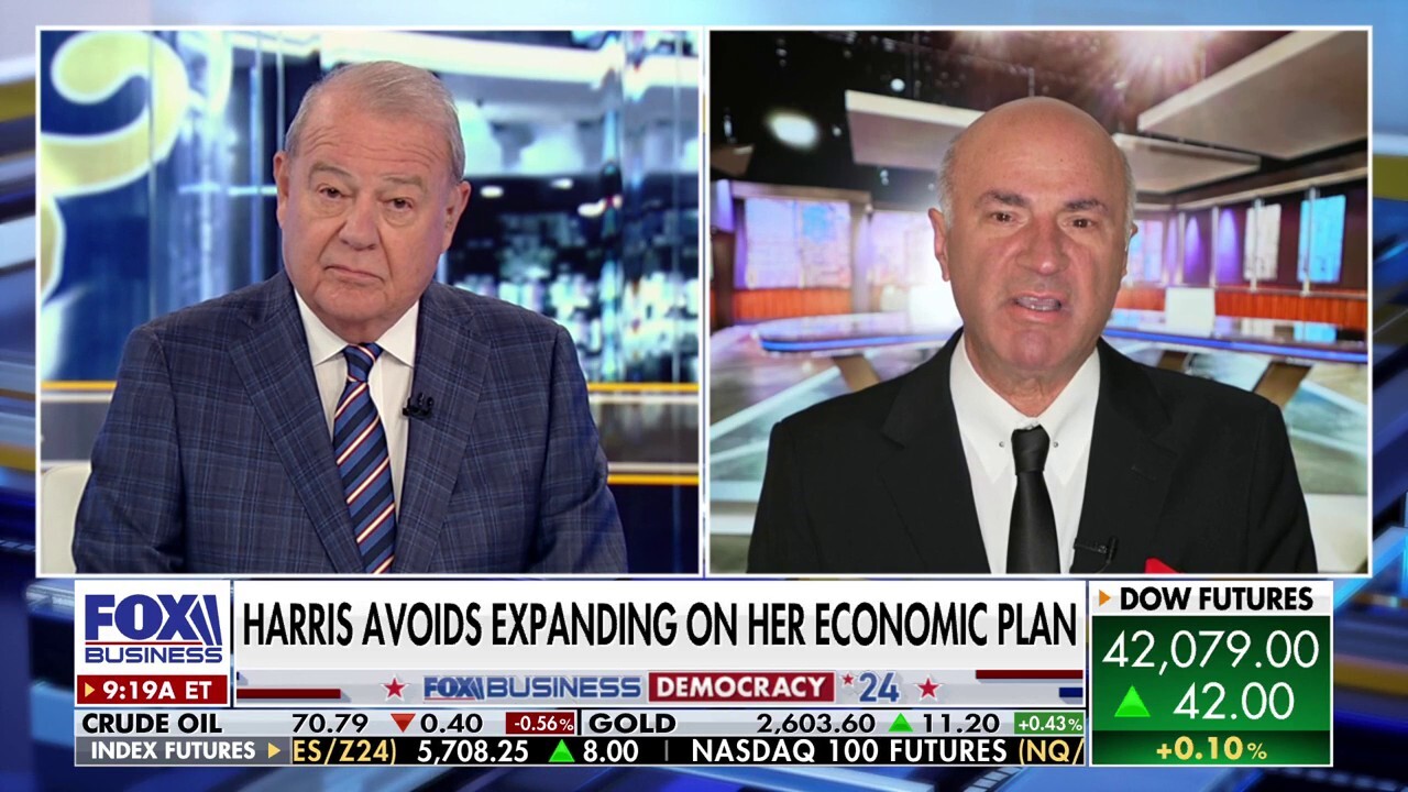 O'Leary Ventures Chairman Kevin O'Leary reacts to Vice President Kamala Harris dodging questions surrounding her economic agenda during an appearance on ‘Varney & Co.’