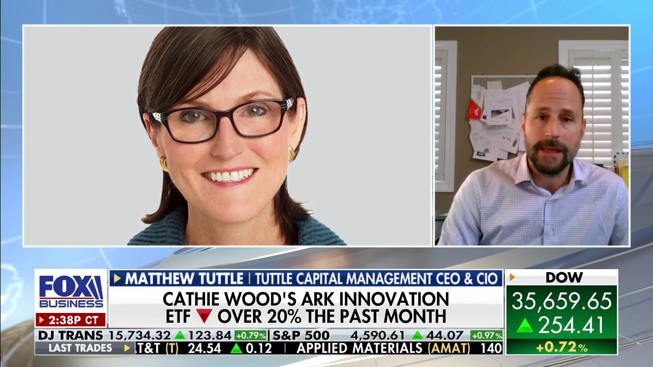 Tuttle Capital Management CEO Matthew Tuttle discusses his anti-Cathie Wood ETF on 'The Claman Countdown.'