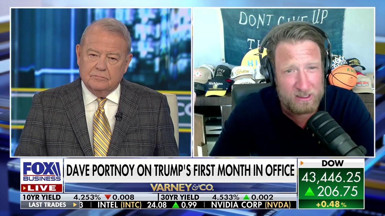 Barstool Sports founder and President Dave Portnoy, in a wide-ranging interview, discusses the meme coin world and whether DOGE has anything to do with Tesla's stock drop on 'Varney & Co.'