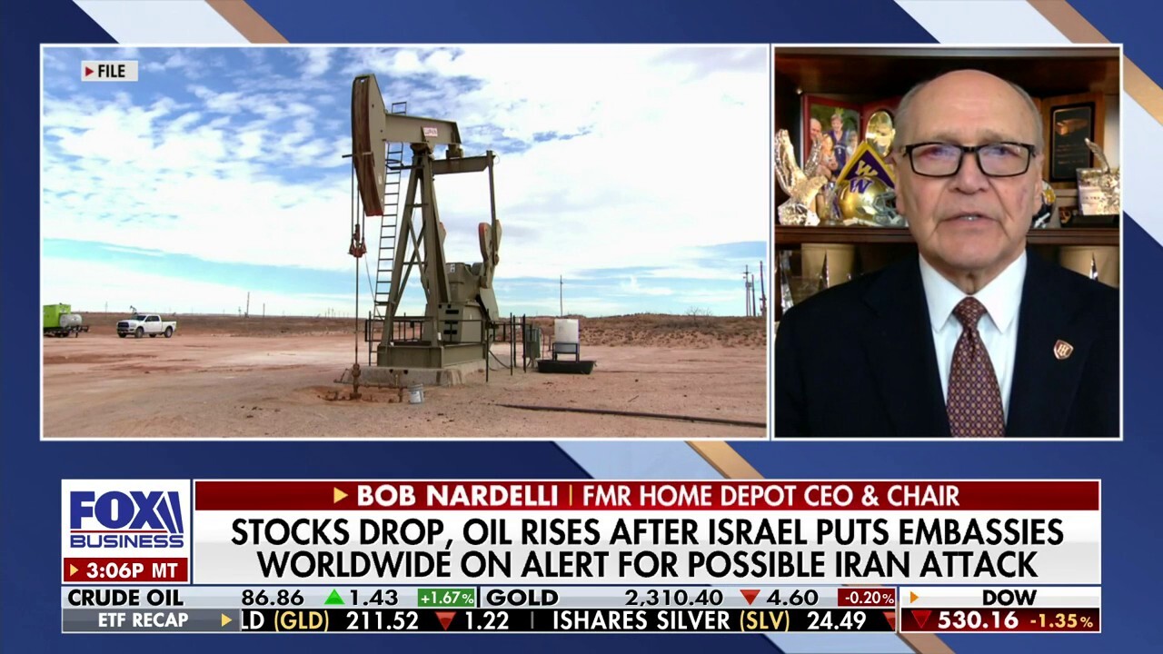 Stocks drop, oil rises after Israel puts embassies worldwide on alert for possible Iran attack