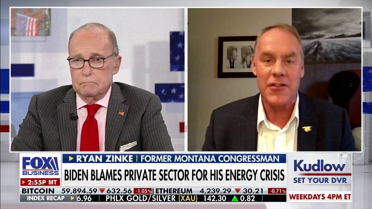 Former Interior Secretary Ryan Zinke on Biden asking China and OPEC for help to drive down oil prices.