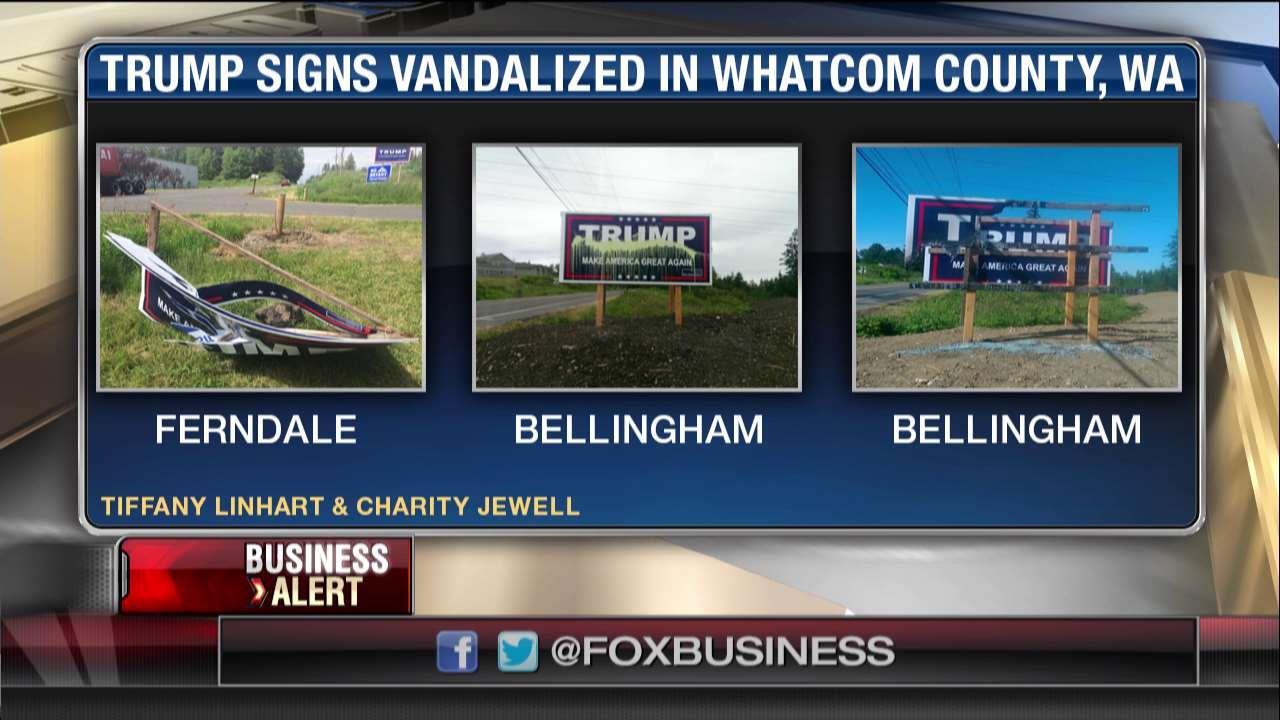Trump sign vandalism becoming issue in WA