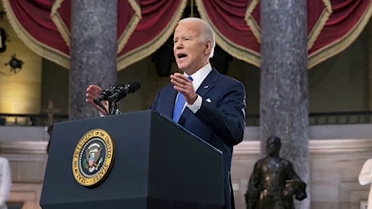 Biden says Democracy at risk, denounces Trump on anniversary of Capitol riots