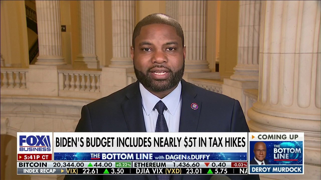Rep. Byron Donalds, R-Fla., discusses President Biden’s explanation of his 2024 budget that calls for new spending and more taxes on ‘The Bottom Line.’