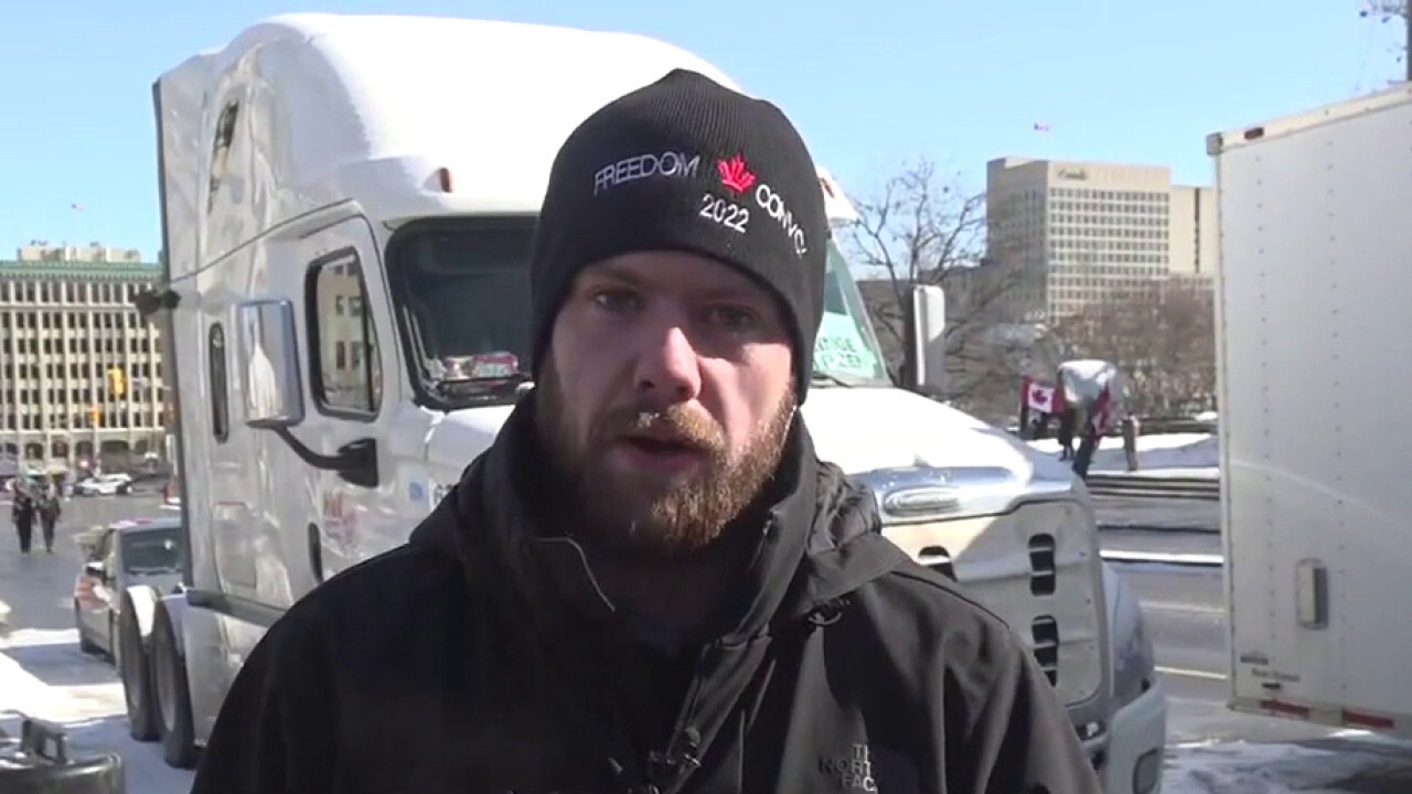 Truck driver James Doull discusses the fate of the Canadian trucker 'Freedom Convoy' as PM Justin Trudeau vows to freeze protesters' bank accounts, arguing he doesn't see the PM's efforts 'making any difference.'