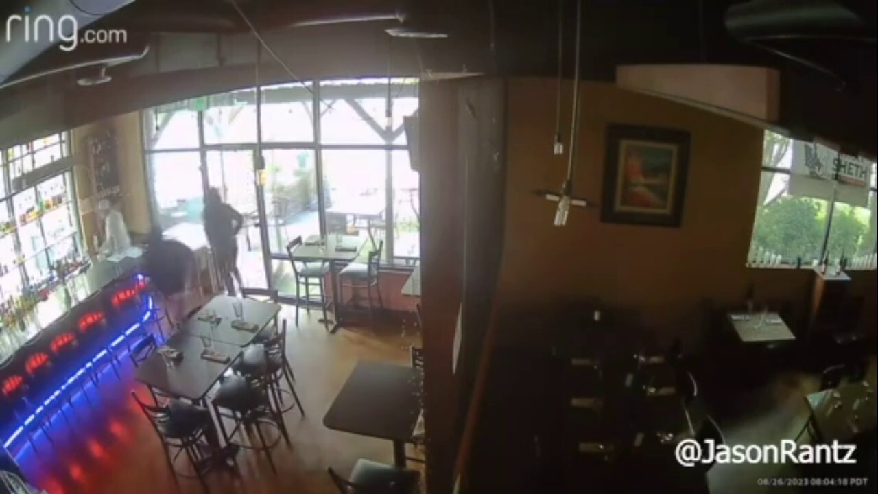 The Bistro Baffi restaurant in Normandy Park, Wash., suffered its third break-in over the weekend, when thieves pried open the patio door and stole a cash register. Credit: The Jason Rantz Show on KTTH