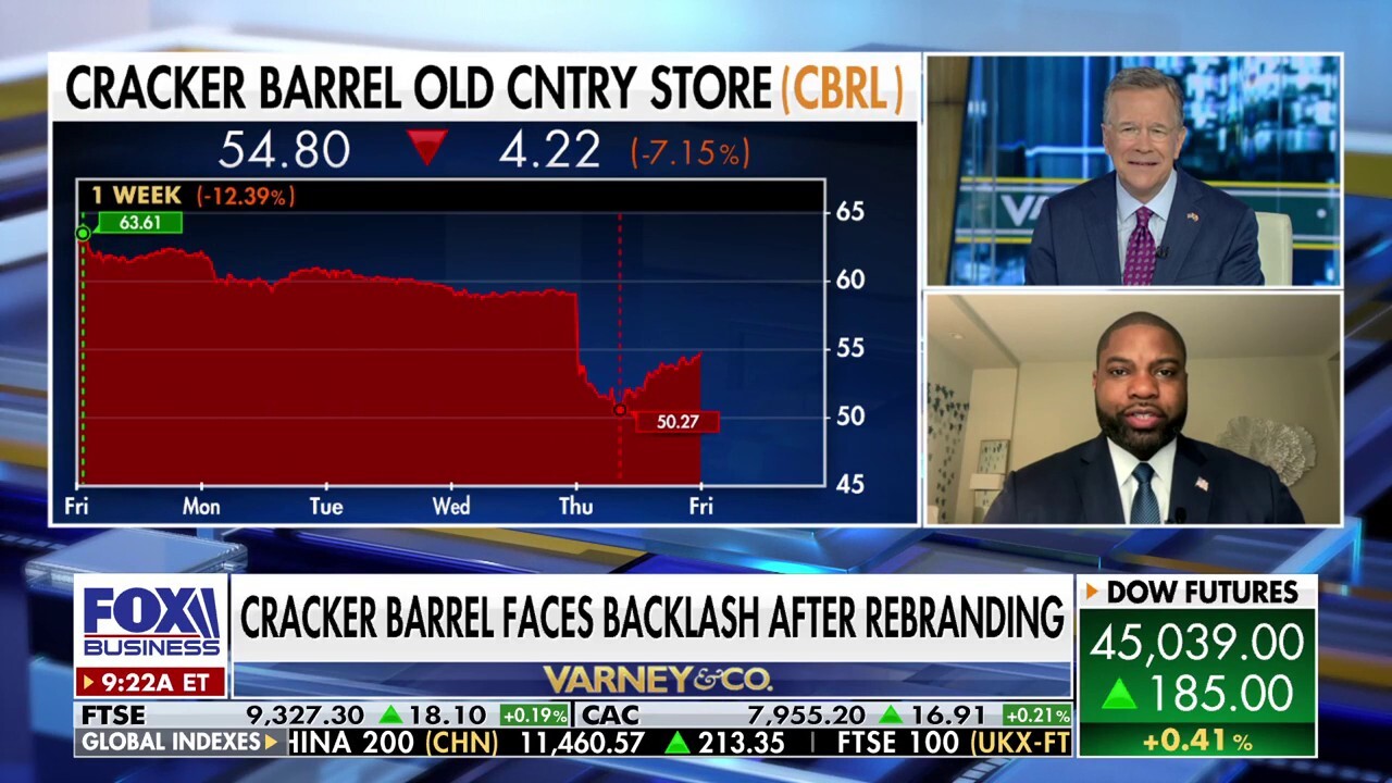 Rep. Byron Donalds, R-Fla., weighs in on Cracker Barrel facing backlash over its rebranding efforts.