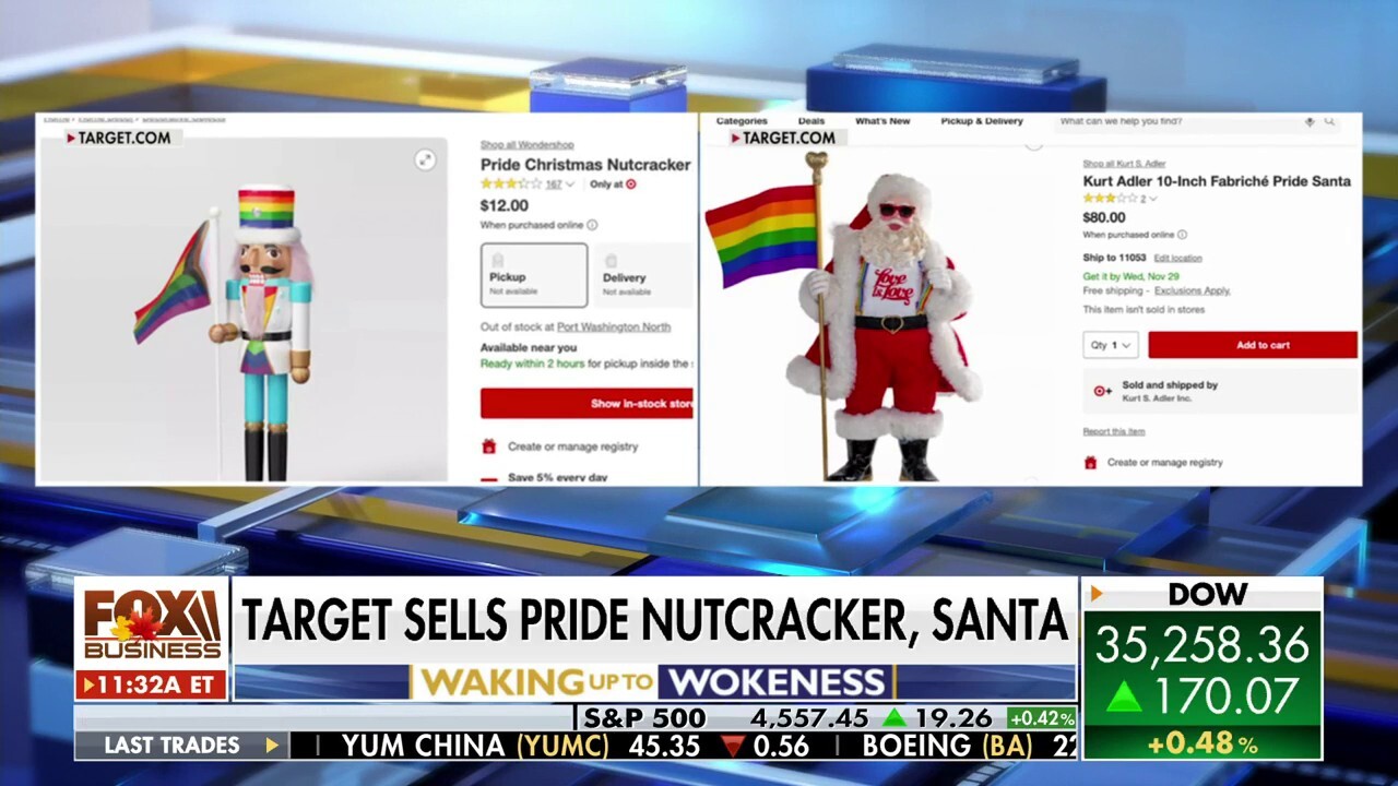 New York Post political reporter Jon Levine discusses Target's new 'woke' holiday merchandise and reacts to a U.K. museum declaring a third-century Roman emperor a transgender woman on 'Varney & Co.'