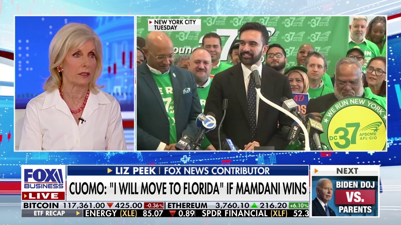 Fox News contributor Liz Peek discusses the steady exodus from New York after former Governor Andrew Cuomo says he will move to Florida if Zohran Mamdani becomes NYCs mayor on The Bottom Line.
