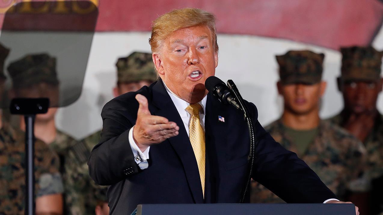 Trump says he’s not seeking Iran regime change