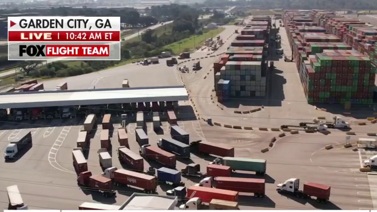 The national supply chain crisis hits a Georgia port. Fox News correspondent Jonathan Serrie with more. 