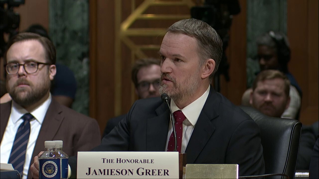 Sen. Thom Tillis asks Jamieson Greer, "Whose throat do I get to choke," if tariffs fail.
