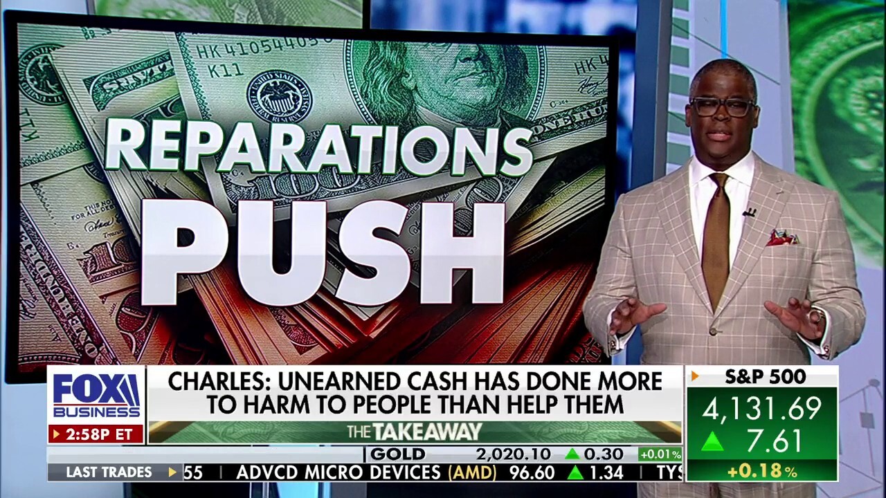 FOX Business host Charles Payne gives his take on instituting racial reparations for Black Americans on 'Making Money.'