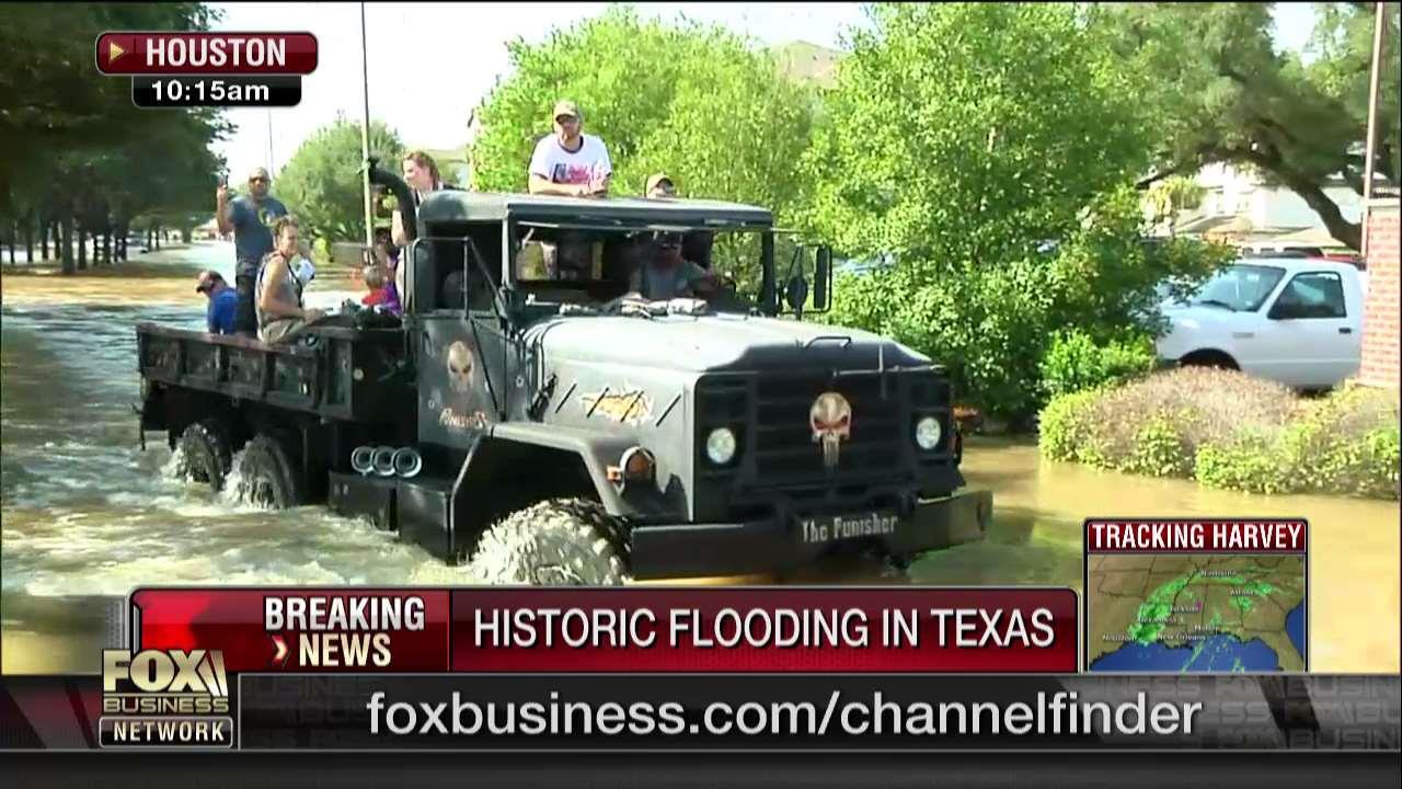 Jeff Flock Spots His Daughter as He Rides With Texas Rescuers