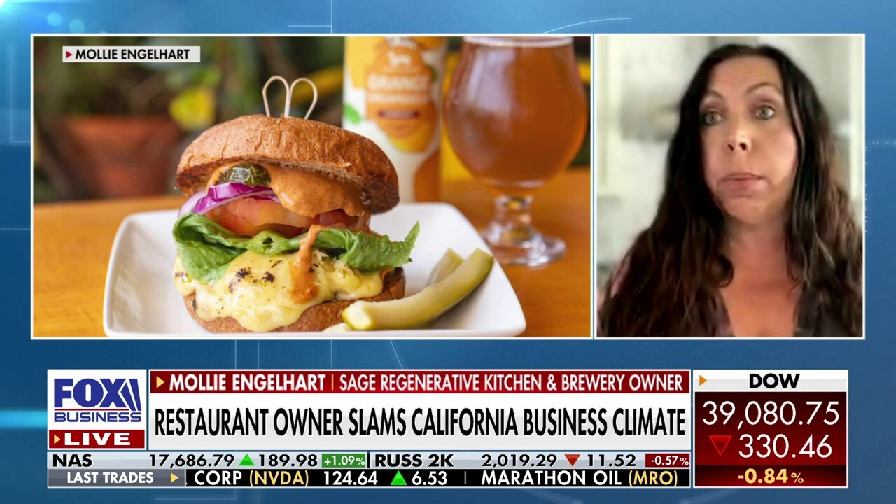 Sage Regenerative Kitchen & Brewery owner Mollie Engelhart discusses the cost of doing business in California on Cavuto: Coast to Coast.