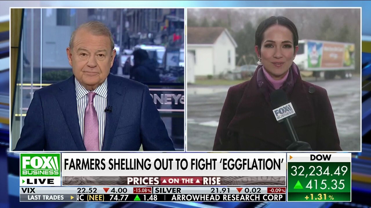 FOX Business’ Lydia Hu joined "Varney & Co." to report on how farmers are combating the rising prices of eggs in America.