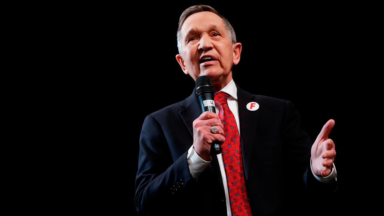 Dennis Kucinich reacts to Richard Cordray’s lead in the primaries