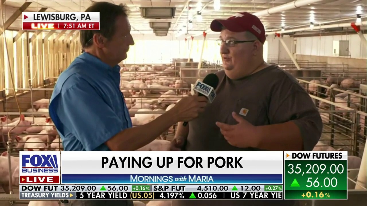 FOX Business' Jeff Flock reports from Lewisburg, Pennsylvania, where pork producers are warning one regulation may cause nationwide pork price surges.