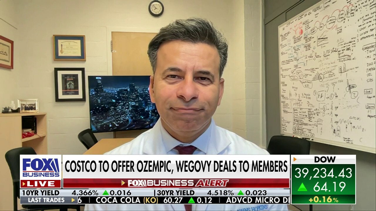 Johns Hopkins professor of public health Dr. Marty Makary discusses Costco offering Ozempic and Wegovy to members and the use of these drugs.