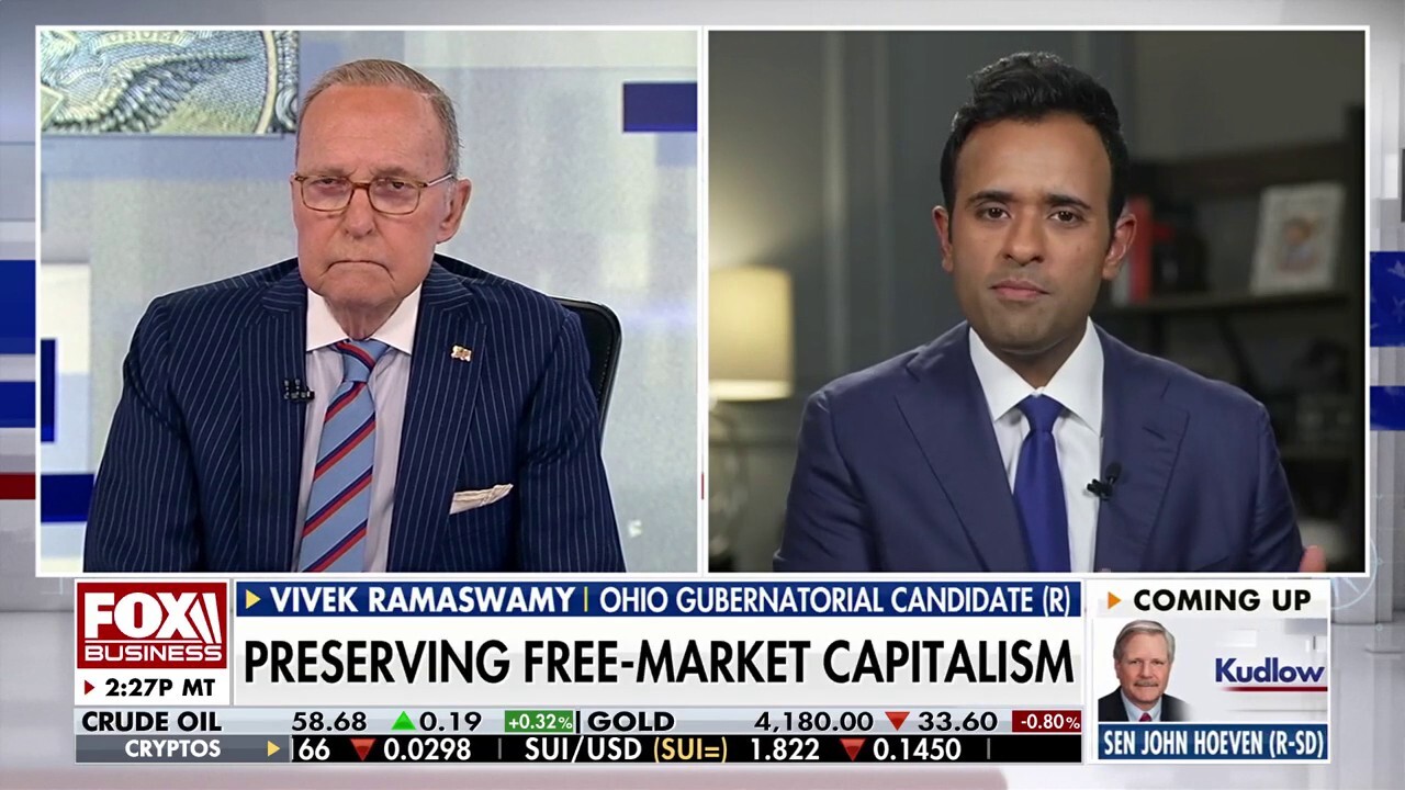 Republican Ohio gubernatorial candidate Vivek Ramaswamy joins 'Kudlow' to discuss the capitalism versus socialism battle and weighs in on the H1-B visa debate.