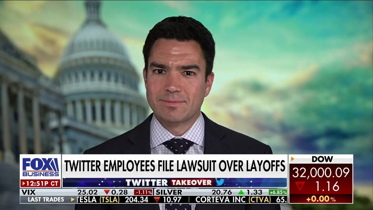 Netchoice Vice President and General Counsel Carl Szabo discusses Twitter employees filing a lawsuit against Elon Musk for short notice termination on 'Cavuto: Coast to Coast.'